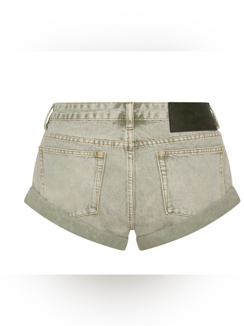 NWT one teaspoon Bandits Low Waist Denim Shorts Antique Khaki boho free people - Picture 2 of 11